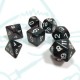 Набор ZVEZDA из 7 черных игровых кубиков для ролевых игр