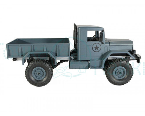 Радиоуправляемая машина MN MODEL военный грузовик (серый) 4WD 2.4G 1/16 RTR