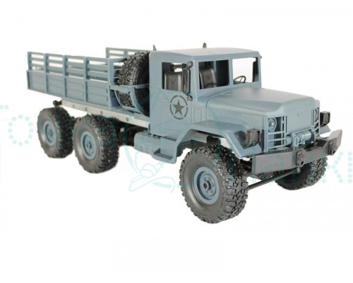 Радиоуправляемая машина MN MODEL военный грузовик (серый) 6WD 2.4G 1/16 RTR