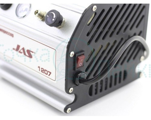 Компрессор JAS 1207, с регулятором давления, автоматика, ресивер 0,3 л
