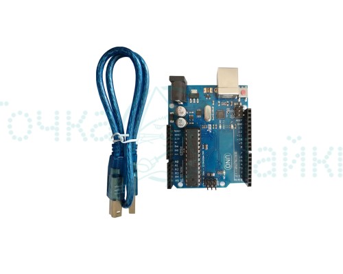 Набор с платой Arduino-совместимой Uno R3 + кабель USB Type A/B