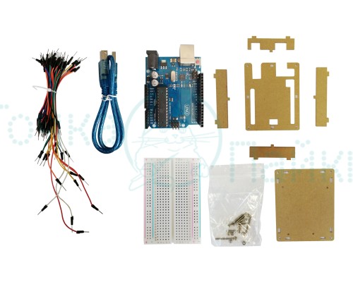 Набор с платой Arduino-совместимой Uno R3, макетной платой, корпусом и проводами