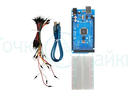 Набор с платой Arduino-совместимой Mega 2560 R3 CH340G, макетной платой и проводами