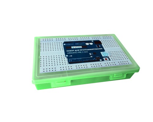 Набор с платой Arduino-совместимой и инструкцией средний (10 проектов) зелёный кейс